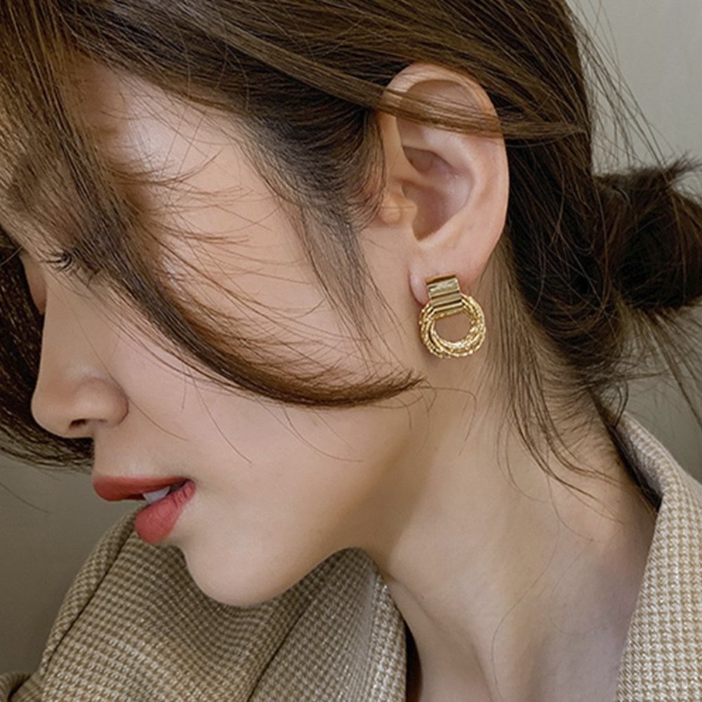 Earrings Women Circle Stud Bohemian Retro Hoop Drop Cute Trendy Jewelry - Picture 3 of 6